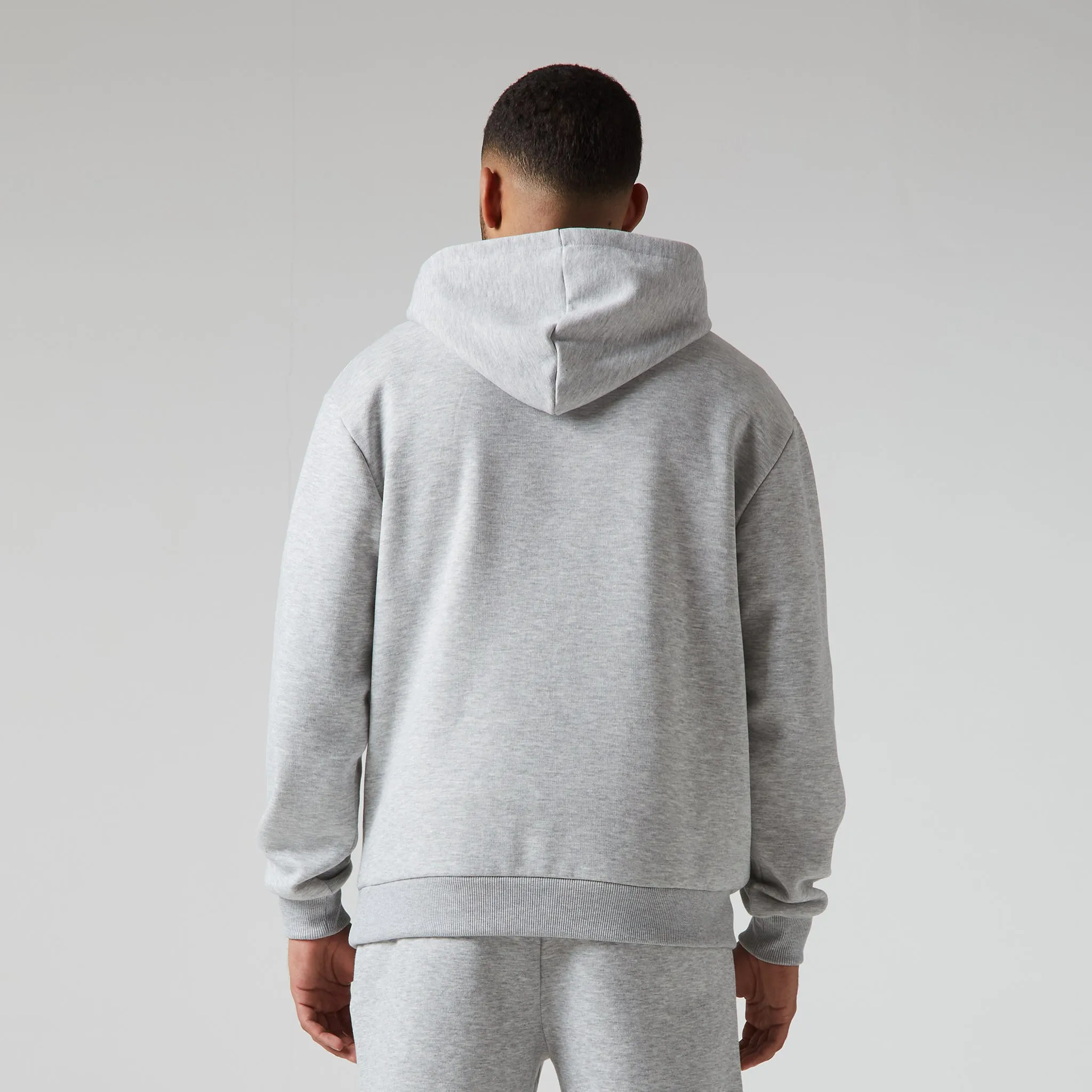 Relaxed Fit Open Hem Tracksuit | Grey Marl