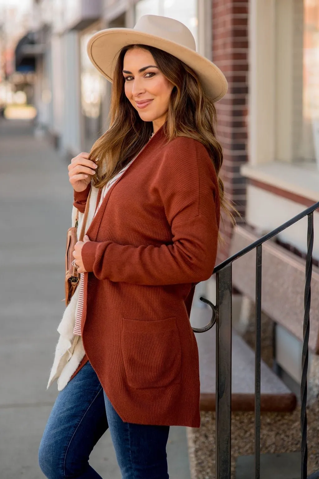 Ribbed Accent Cardigan