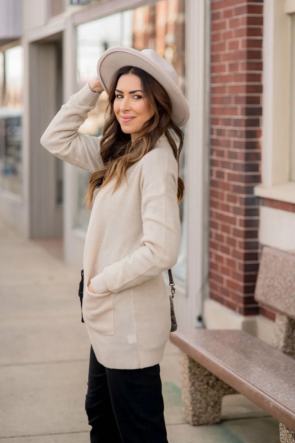 Ribbed Accent Cardigan