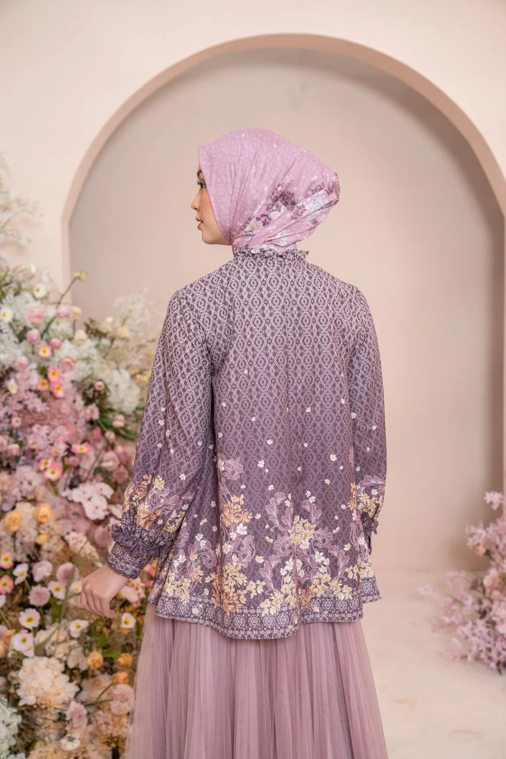 Rissa Blouse Set Syar'i Deep Mulberry