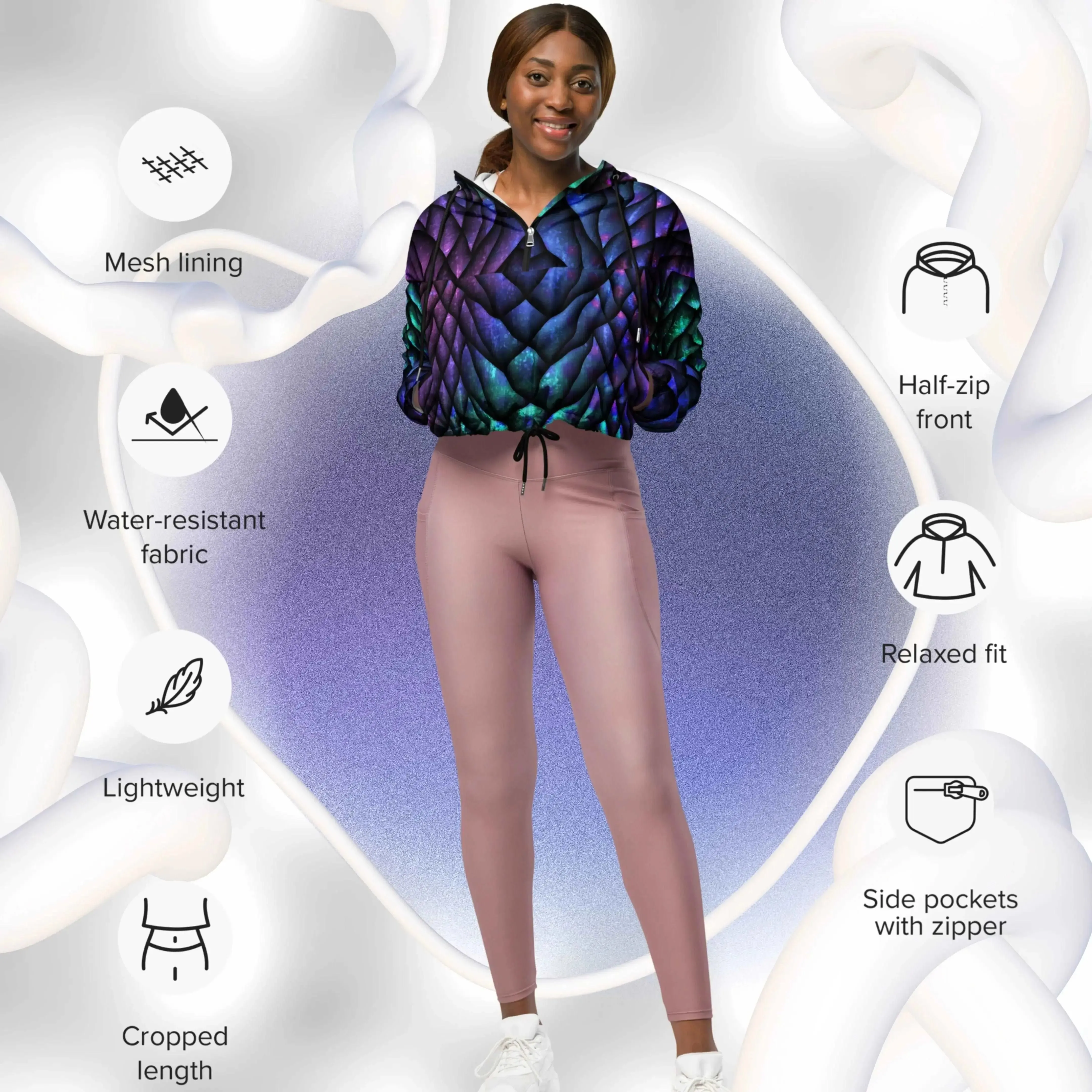 Sprinter Jacket | Drawstring Cropped Windbreaker