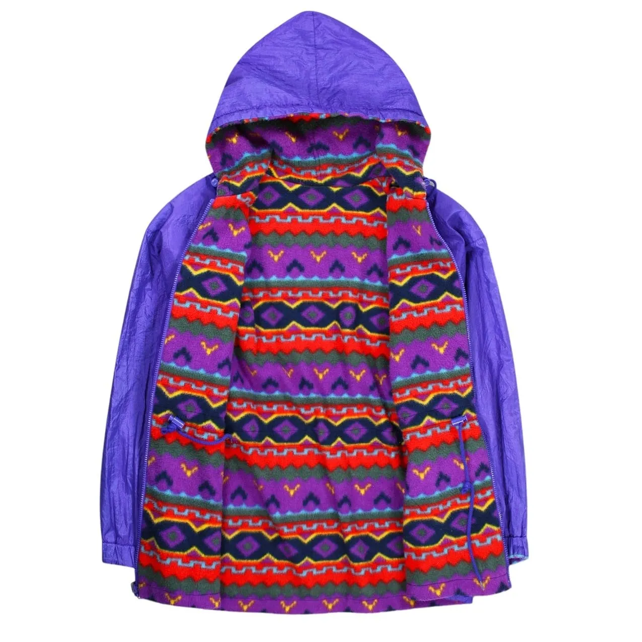 Vintage 90s Reversible Purple Windbreaker Jacket