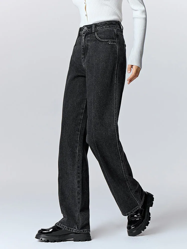 Women's gray wide leg pants