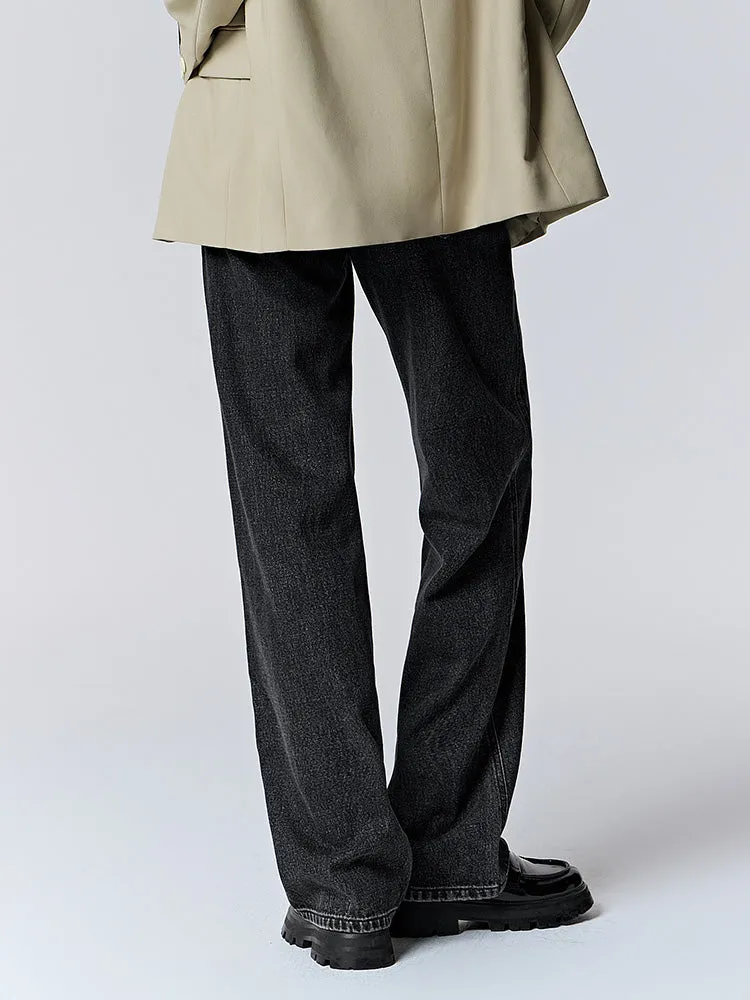 Women's gray wide leg pants