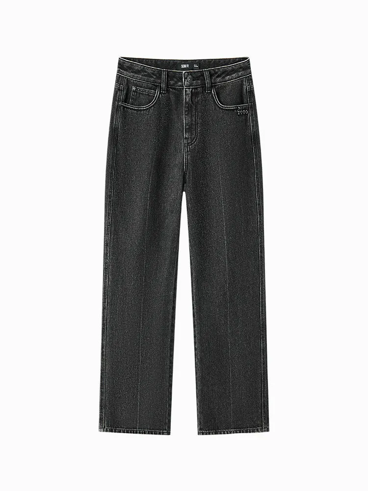 Women's gray wide leg pants