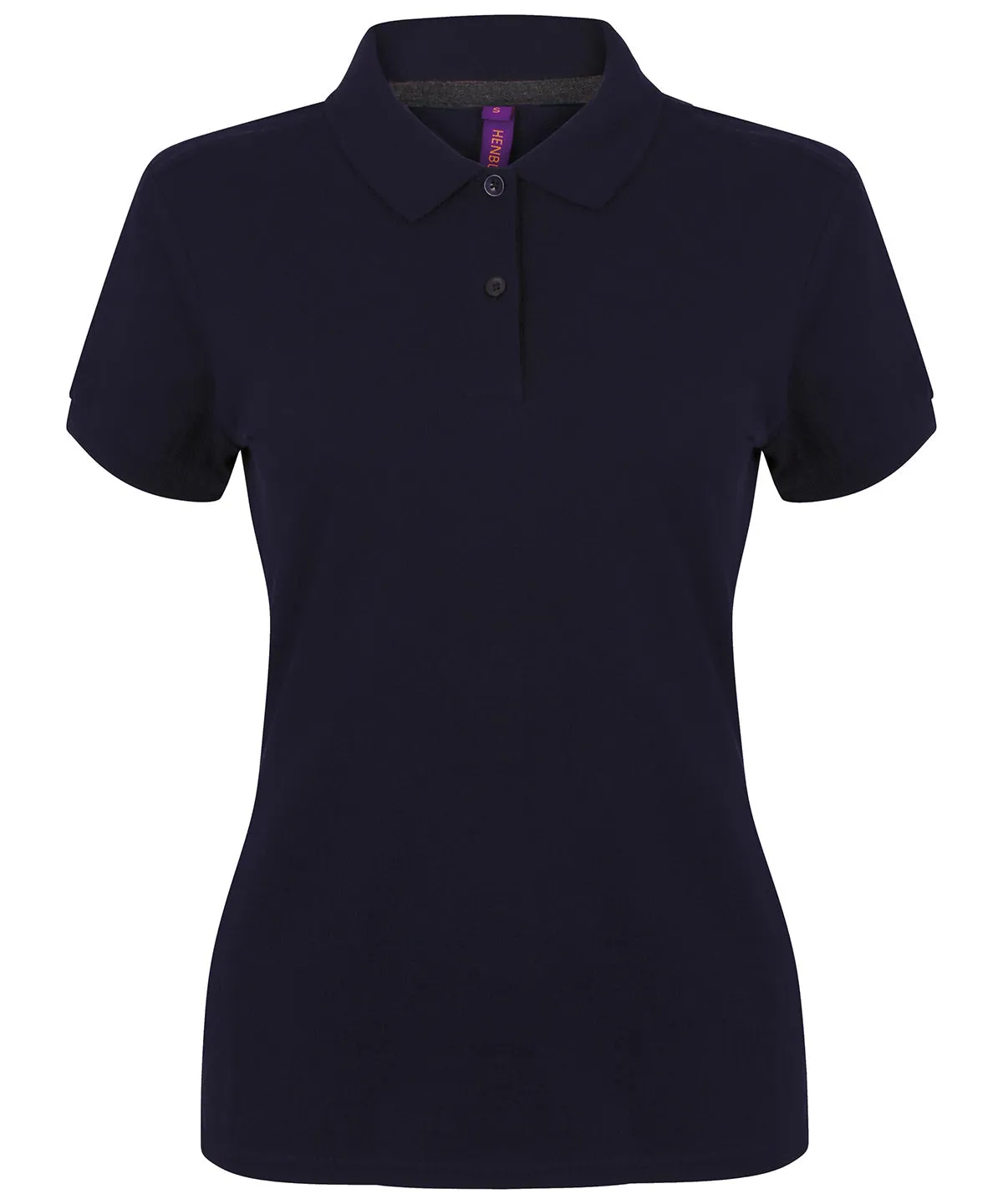 Womens micro-fine piqu polo shirt | Navy