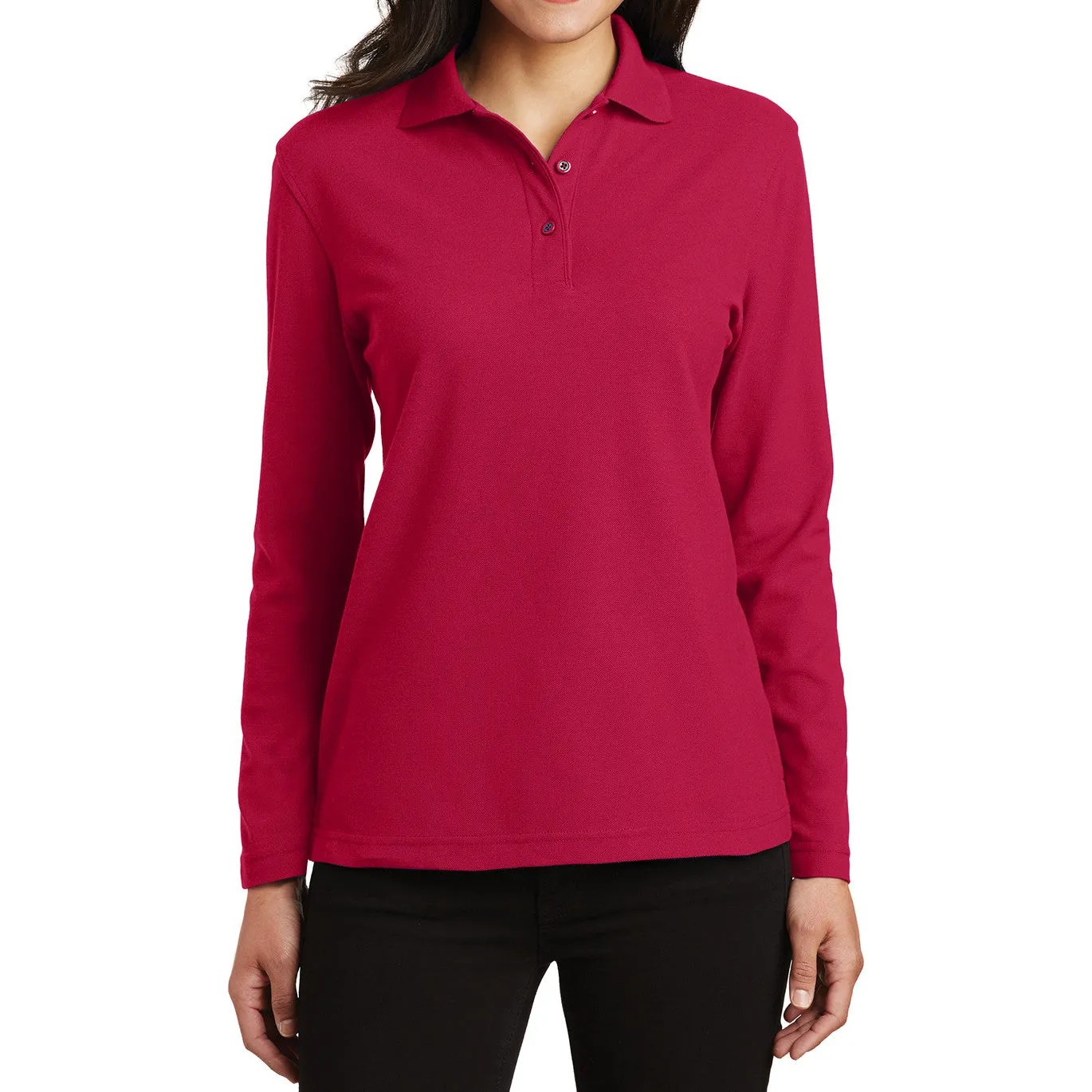 Women's Silk Touch Long Sleeve Polo