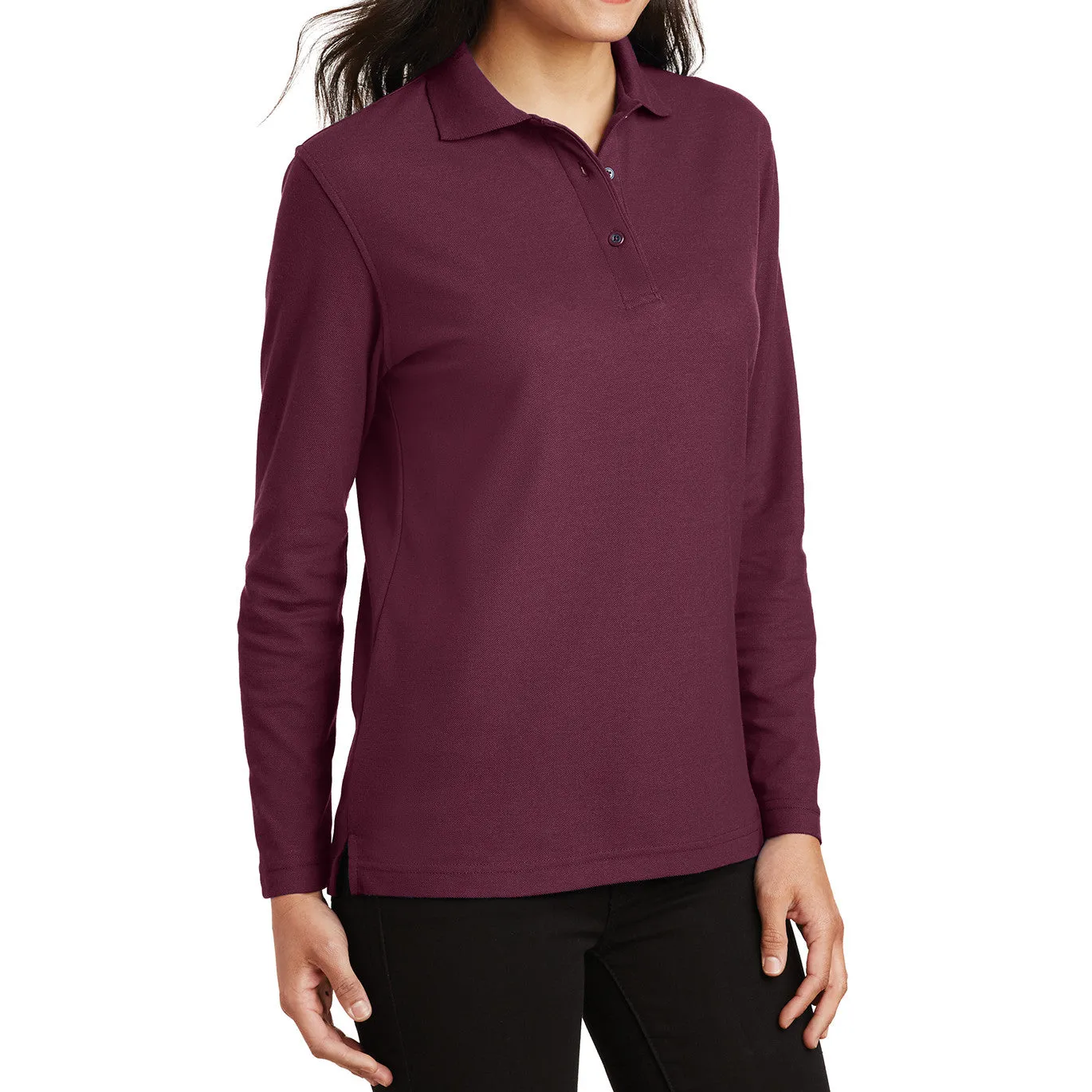 Women's Silk Touch Long Sleeve Polo