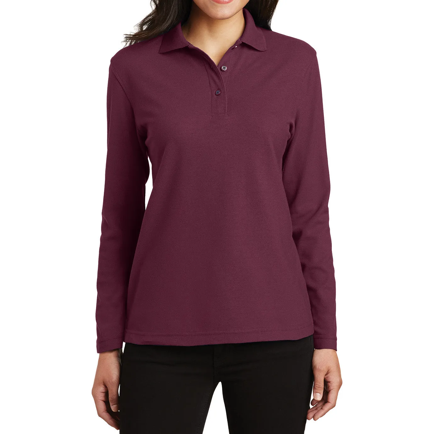 Women's Silk Touch Long Sleeve Polo