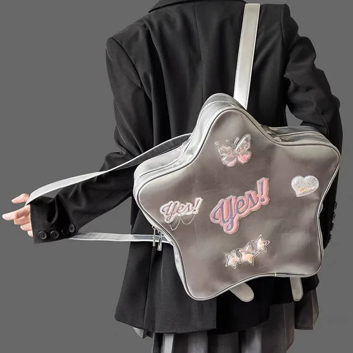 Y2K Aesthetic Star-Shaped Backpack