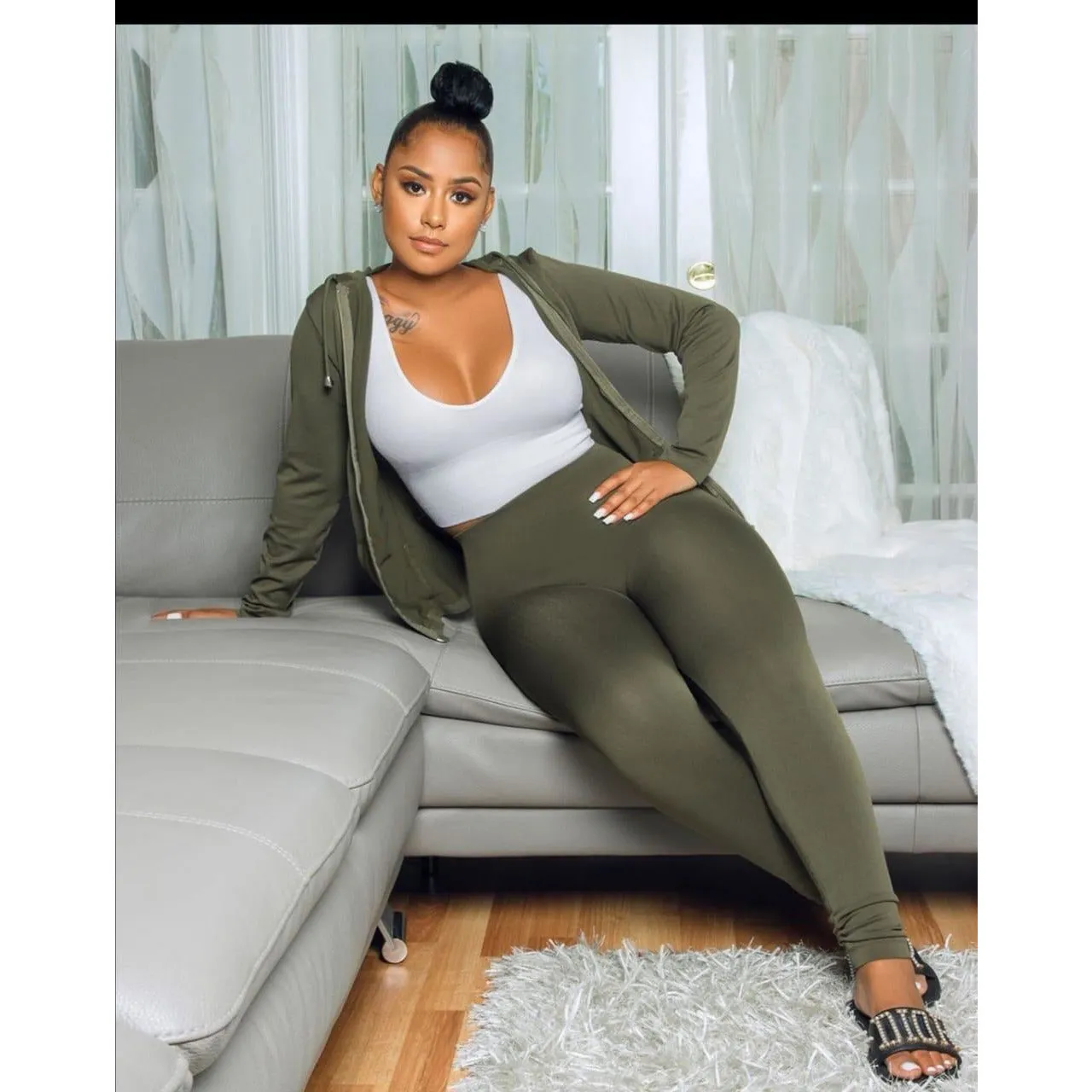 Zipper Tracksuit Set