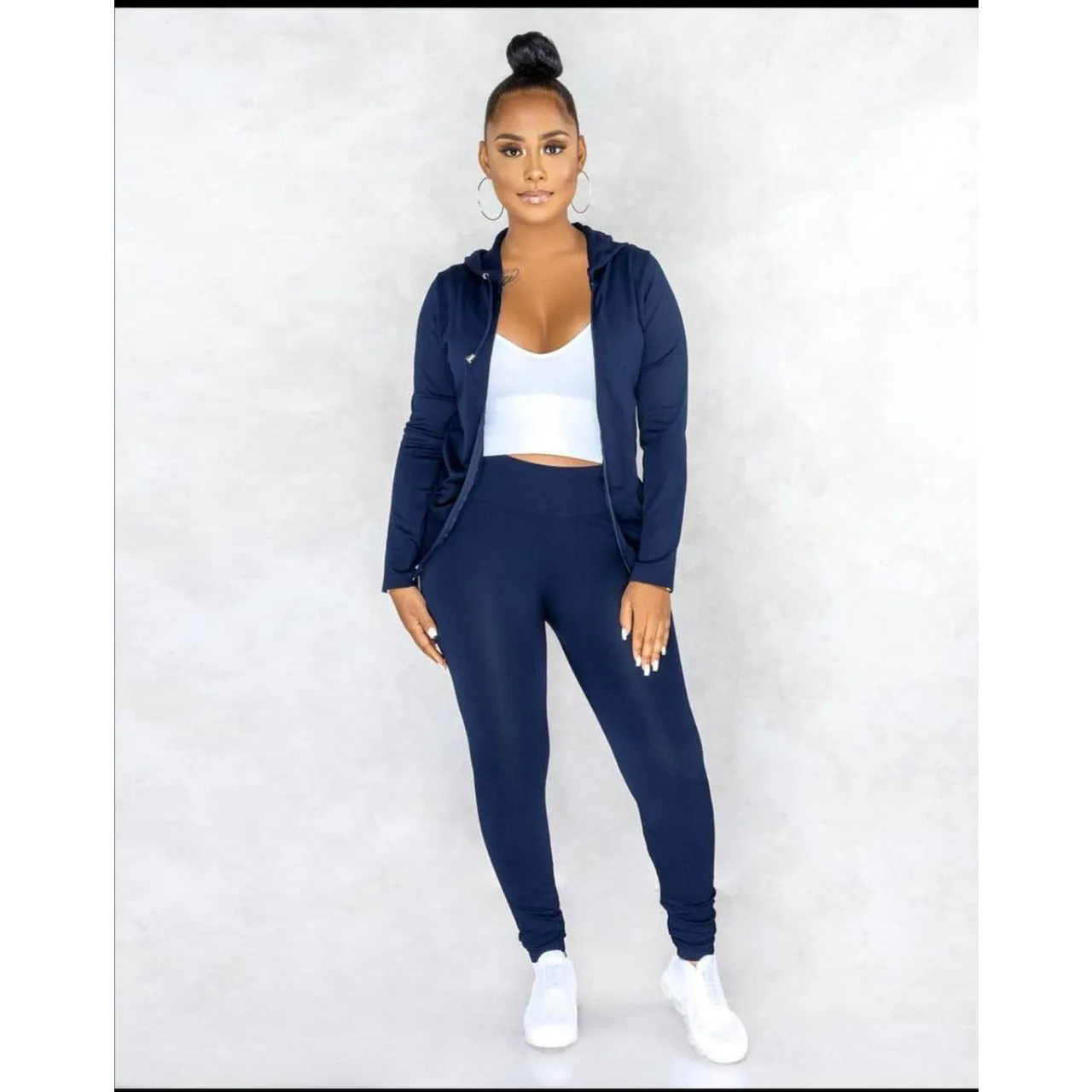 Zipper Tracksuit Set
